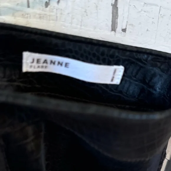 Dear John Jeanne Super High Rise Flare Cropped Jeans Size 31 (12) NWT BLACK - Picture 10 of 16
